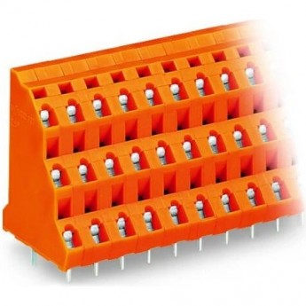Трехуровневая клемма на печатную плату WAGO CAGE CLAMP® 2,5 мм шаг 7,62 мм 3 x 6-полюсов оранжевая 1119357 Трехуровневая клемма на печатную плату WAGO CAGE CLAMP® 2,5 мм шаг 7,62 мм 3 x 6-полюсов оранжевая 1119357