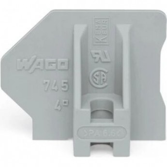 Торцевая пластина с фланцем WAGO серая 1119512 Торцевая пластина с фланцем WAGO серая 1119512