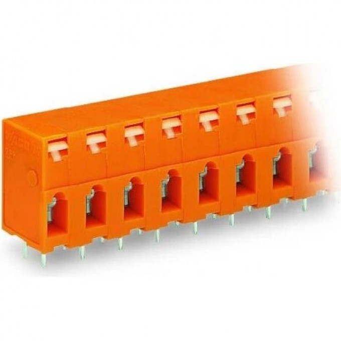 Клемма на печатную плату нажимная WAGO CAGE CLAMP® 7-полюсная шаг 7.62 мм оранжевая 1119634