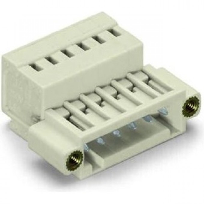 Вилка 1-проводная WAGO MCS MINI 3-полюсная с защитой от неправильного подсоединения, резьбовой фланец 1.5, шаг контактов 3.5 мм 1120017
