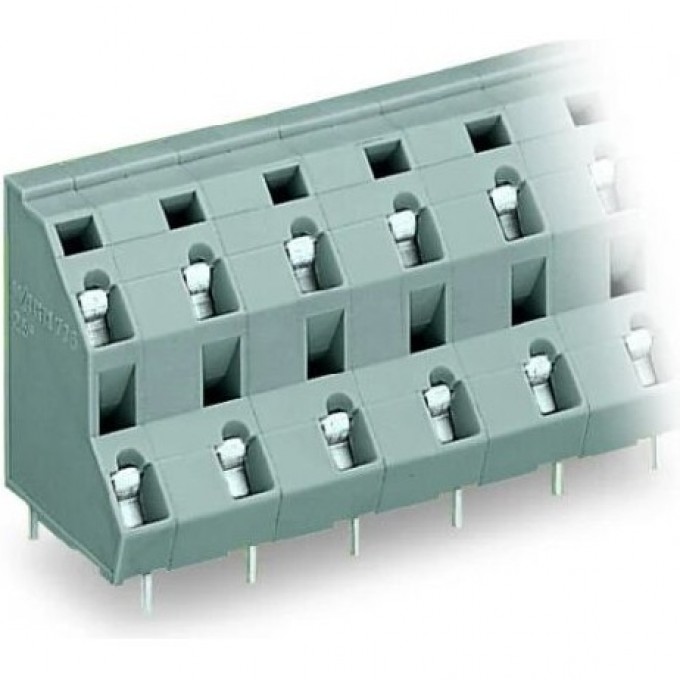 Двухуровневая клемма на печатную плату WAGO CAGE CLAMP® шаг 10 мм 2x2-полюса 1120099