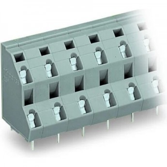 Двухуровневая клемма на печатную плату WAGO CAGE CLAMP® шаг 10 мм 2 x 3-полюса 1120104 Двухуровневая клемма на печатную плату WAGO CAGE CLAMP® шаг 10 мм 2 x 3-полюса 1120104