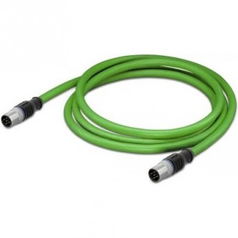 Кабель Ethernet/Profinet WAGO с D-кодированием M12, прямой, 5 м, зеленый 1120392 Кабель Ethernet/Profinet WAGO с D-кодированием M12, прямой, 5 м, зеленый 1120392