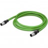 Кабель Ethernet/Profinet WAGO с D-кодированием M12, прямой, 5 м, зеленый 1120392