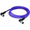 Кабель CANopen/DeviceNet WAGO с угловыми разъемами M12, 20 м, фиолетовый 1120727