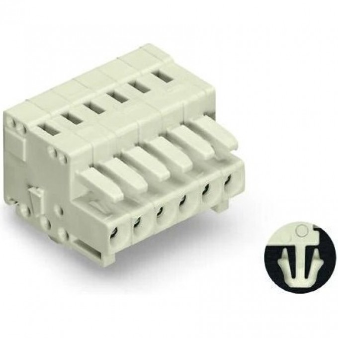 Розетка 1-проводниковая WAGO MCS MINI 24-полюсная с защитой от неправильного подсоединения, шаг контактов 3.5 мм 1122882