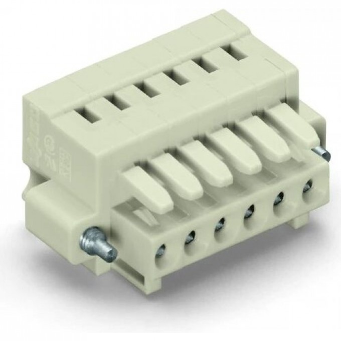 Розетка 1-проводниковая WAGO MCS MINI 10-полюсная с винтовым фланцем, шаг контактов 3.5 мм 1122927