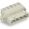 Вилка 1-проводная WAGO MCS MIDI с защитой от неправильного подсоединения, 4-полюсная, шаг контактов 7.5 мм 1123237