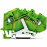 Клемма WAGO TOPJOB Classic 2-проводная с заземлением 2.5 мм для DIN-рейки 35x15 и 35x7.5 желто-зеленая 1124361