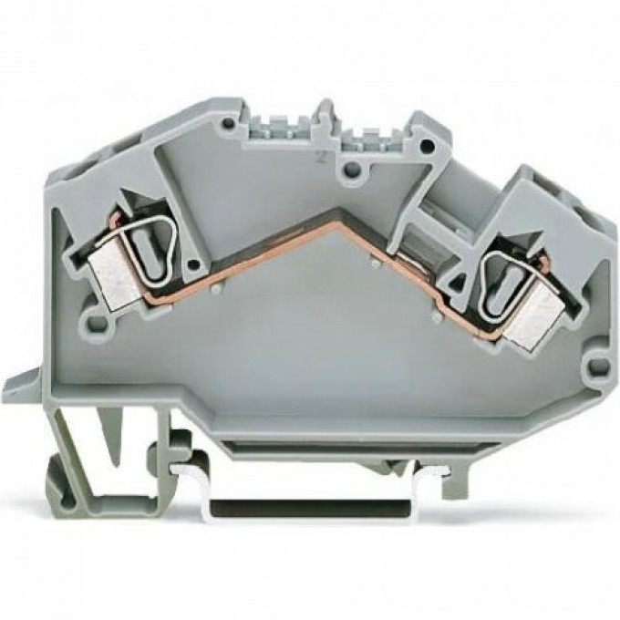 Клеммы проходные 2-проводные WAGO TOPJOB Classic для DIN-рейки 35x15 и 35x7.5 CAGE CLAMP 4 мм серые 1124369