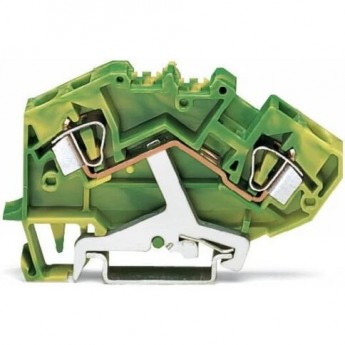 Клемма заземления WAGO TOPJOB Classic 2-проводная для DIN-рейки Ex e II CAGE CLAMP 6 мм² желто-зеленая 1124451 Клемма заземления WAGO TOPJOB Classic 2-проводная для DIN-рейки Ex e II CAGE CLAMP 6 мм² желто-зеленая 1124451