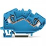 2-проводные проходные клеммы WAGO TOPJOB Classic для Ex i, DIN-рейки 35x15 и 35x7.5, CAGE CLAMP 6.00 мм, синие 1124453
