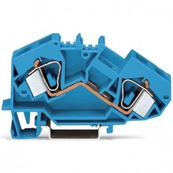 Проходные клеммы WAGO TOPJOB Classic 2-проводные 16 мм для DIN-рейки CAGE CLAMP® синие 1124478