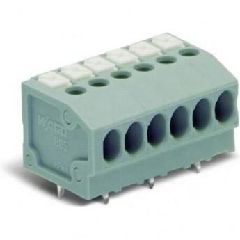 Клемма на печатную плату WAGO Push-in CAGE CLAMP® 6-полюсная шаг 3.5 мм 1124924