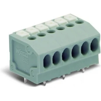 Клемма на печатную плату WAGO Push-in CAGE CLAMP® 5-полюсная шаг 3.5 мм 1124925