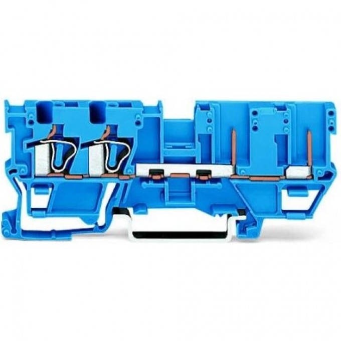 Базовые клеммы WAGO X-COM 2-проводные для DIN-рейки 35x15 и 35x7.5 мм 4 мм CAGE CLAMP синие 1126563