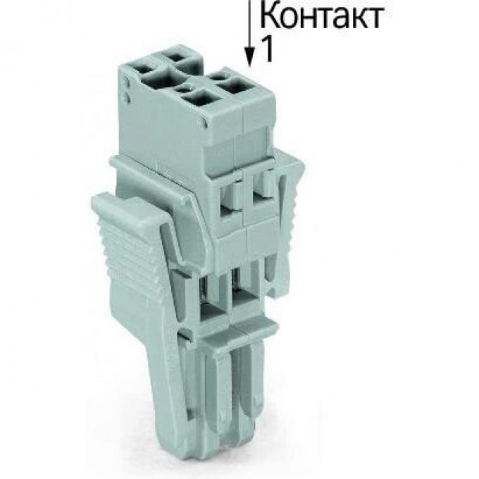 1-проводниковая розетка WAGO X-COM с фиксирующим рычагом 4 мм 4-полюсная 1126711