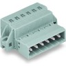 Вилка 1-проводная WAGO MCS MIDI Classic с зажимным кольцом, 3-полюсная, шаг контактов 5 мм 1128605