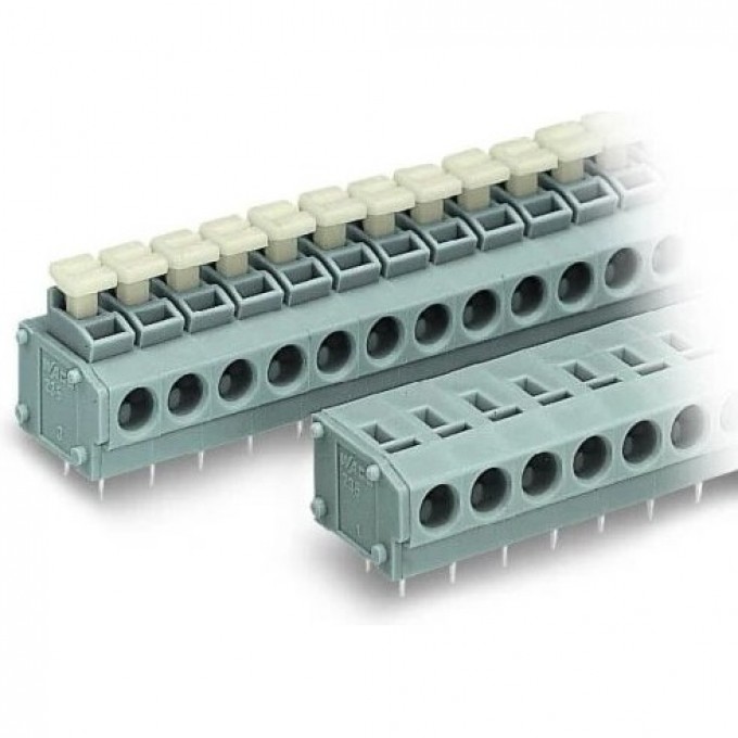Клемма на печатную плату WAGO Push-in CAGE CLAMP® 9-полюсная шаг 5/5.08 мм 1130001
