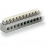Клемма на печатную плату WAGO Push-in CAGE CLAMP® 8-полюсная шаг 5/5.08 мм серая 1130006