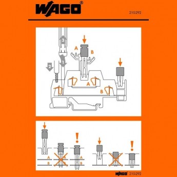 Наклейки для инструкции по использованию для клемм WAGO Серия 280 и 281 1130246 Наклейки для инструкции по использованию для клемм WAGO Серия 280 и 281 1130246