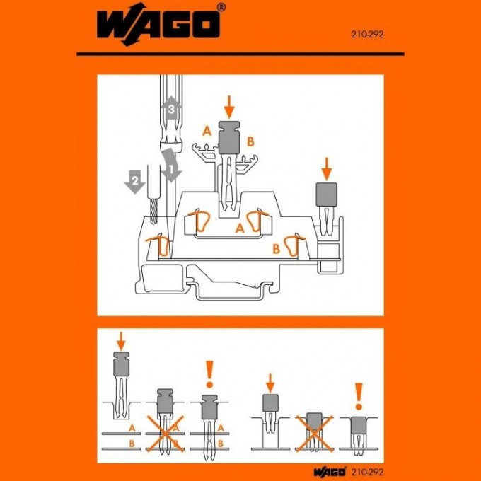Наклейки для инструкции по использованию для клемм WAGO Серия 280 и 281 1130246
