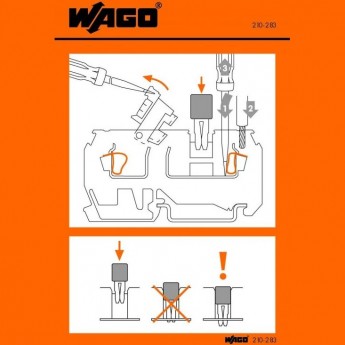 Наклейки для инструкции по использованию для клемм с размыкателями WAGO Серия 280 1130248 Наклейки для инструкции по использованию для клемм с размыкателями WAGO Серия 280 1130248