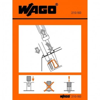 Наклейки для инструкции по использованию для клемм WAGO Серии 280, 281 1130268 Наклейки для инструкции по использованию для клемм WAGO Серии 280, 281 1130268