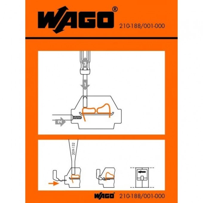 Наклейки для инструкции по использованию клеммных колодок WAGO Серия 1130300
