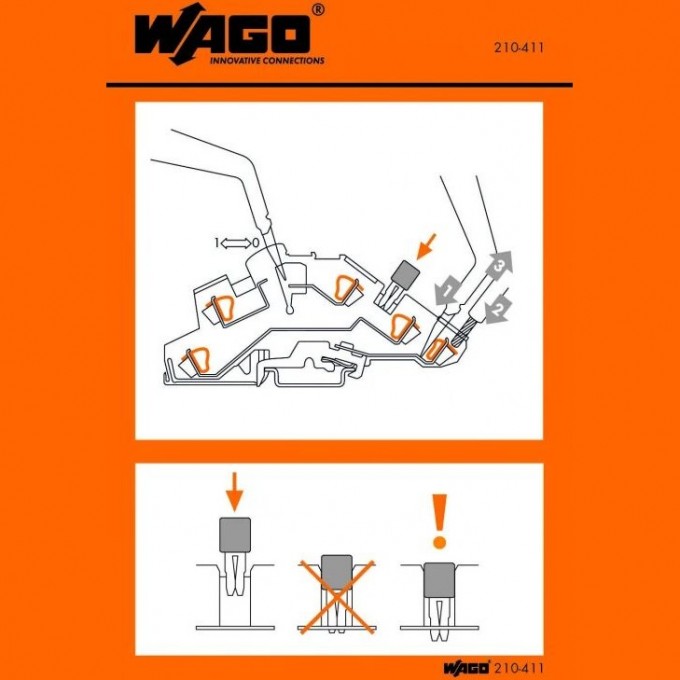 Наклейки для инструкции по использованию клемм WAGO TOPJOB® с размыкателями Серия 776 1130464