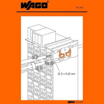 Наклейки для инструкции по использованию кроссовых матриц WAGO Серия 726 1130465 Наклейки для инструкции по использованию кроссовых матриц WAGO Серия 726 1130465
