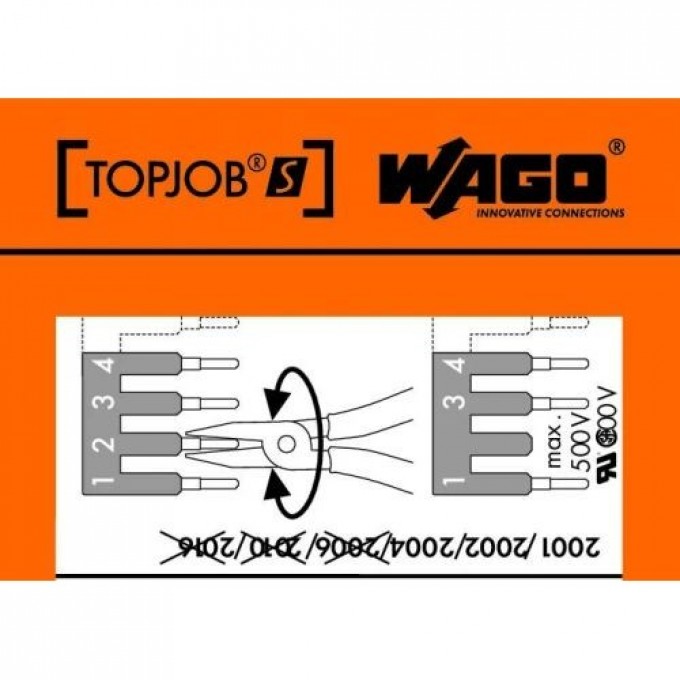 Наклейки для инструкции по использованию для перемычек WAGO TOPJOB®S Серии 2001/2002/2004/2006/2010/2016 1130467
