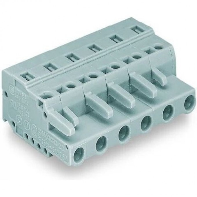 1-проводниковая розетка WAGO MCS MIDI Classic 5-полюсная шаг 7.5 мм 1132028