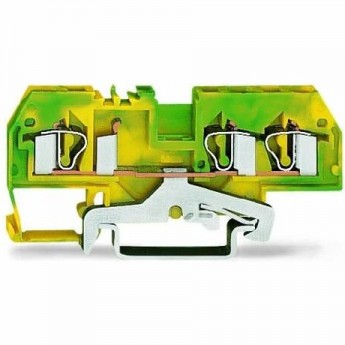 Клеммы заземления WAGO 3-проводные CAGE CLAMP® 4 мм для DIN-рейки Ex e II 1132202 Клеммы заземления WAGO 3-проводные CAGE CLAMP® 4 мм для DIN-рейки Ex e II 1132202