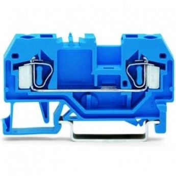 Клеммы проходные 2-проводные WAGO CAGE CLAMP® 4 мм для DIN-рейки Ex i синие 1132207 Клеммы проходные 2-проводные WAGO CAGE CLAMP® 4 мм для DIN-рейки Ex i синие 1132207