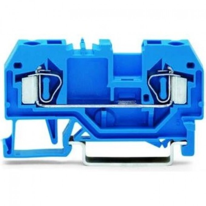 Клеммы проходные 2-проводные WAGO CAGE CLAMP® 4 мм для DIN-рейки Ex i синие 1132207