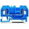 Клеммы проходные 2-проводные WAGO CAGE CLAMP® 4 мм для DIN-рейки Ex i синие 1132207