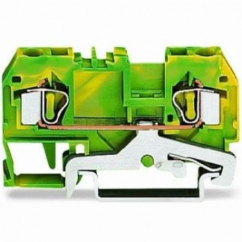 Клемма заземления WAGO CAGE CLAMP® 2-проводная для DIN-рейки 35x15 и 35x7.5, 4 мм 1132210 Клемма заземления WAGO CAGE CLAMP® 2-проводная для DIN-рейки 35x15 и 35x7.5, 4 мм 1132210