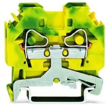 Клеммы WAGO 2-проводные с заземлением для DIN-рейки CAGE CLAMP® 6 мм 1132216