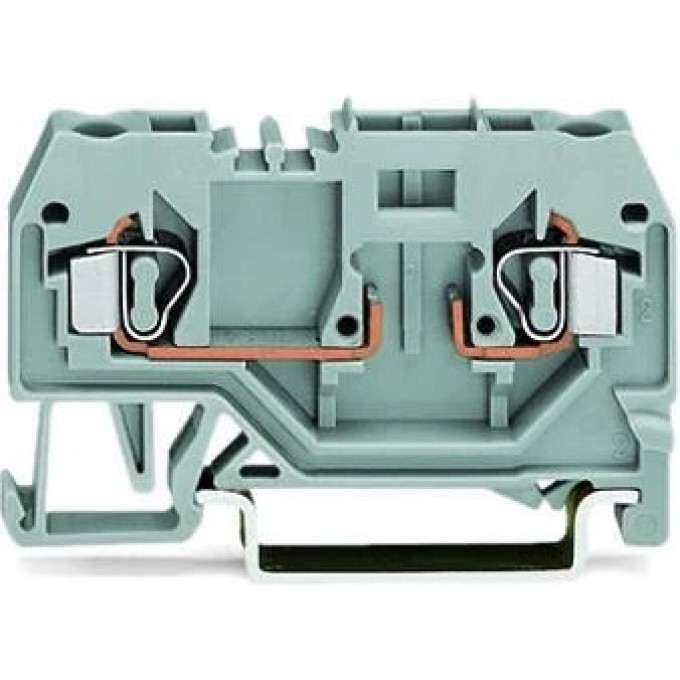 Базовые 2-проводные клеммы для DIN-рейки WAGO CAGE CLAMP® 4 мм серые 1132223