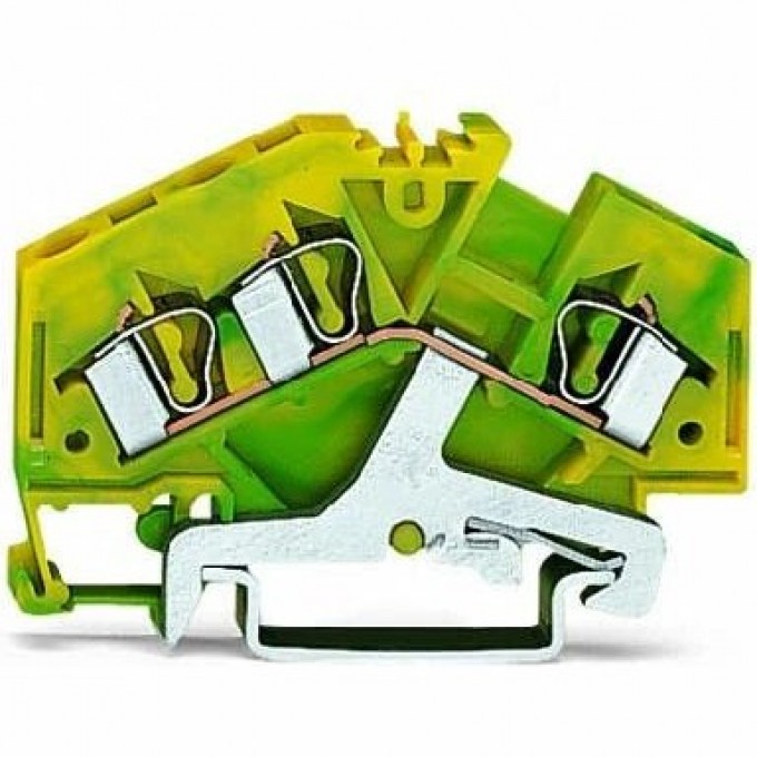 3-проводные клеммы с заземлением WAGO CAGE CLAMP® для DIN-рейки 35 x 15 и 35 x 7,5 мм 1132239