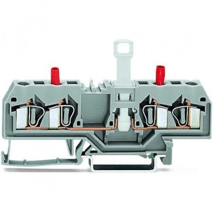 Клеммы с размыкателем и тестовыми разъемами WAGO CAGE CLAMP® 4 мм для DIN-рейки 1132253