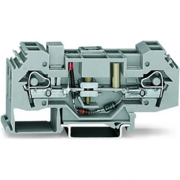 Клеммы WAGO с заземлением проводника и размыкателем 120 В 3 CAGE CLAMP® 6.00 мм 1132305