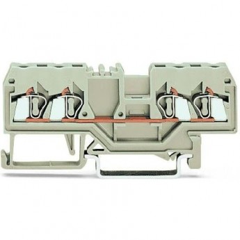 Клемма проходная 4-проводная WAGO CAGE CLAMP® 2.5 мм для DIN-рейки Ex e II 1132378 Клемма проходная 4-проводная WAGO CAGE CLAMP® 2.5 мм для DIN-рейки Ex e II 1132378