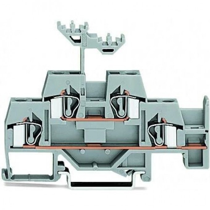 Двухуровневые проходные клеммы WAGO CAGE CLAMP® для DIN-рейки 4 мм 1132398
