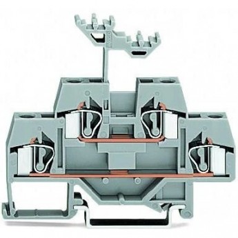 Двухуровневые проходные клеммы WAGO CAGE CLAMP® для DIN-рейки 4 мм серые 1132399 Двухуровневые проходные клеммы WAGO CAGE CLAMP® для DIN-рейки 4 мм серые 1132399