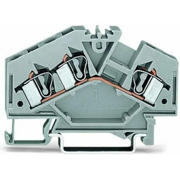 3-проводные проходные клеммы WAGO CAGE CLAMP® для DIN-рейки 35 мм 1132420