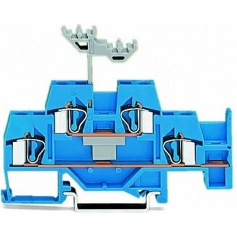 Клеммы проходные двухуровневые WAGO CAGE CLAMP® для DIN-рейки 35 мм, 4 мм², синие 1132421 Клеммы проходные двухуровневые WAGO CAGE CLAMP® для DIN-рейки 35 мм, 4 мм², синие 1132421