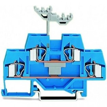 Двухуровневые проходные клеммы WAGO CAGE CLAMP® для DIN-рейки 35 мм, 4 мм², синие 1132422 Двухуровневые проходные клеммы WAGO CAGE CLAMP® для DIN-рейки 35 мм, 4 мм², синие 1132422