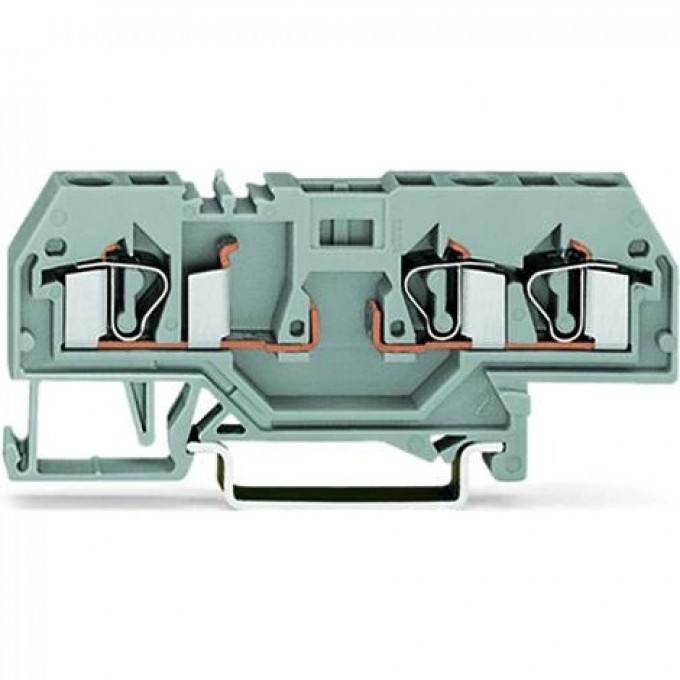 Клеммы базовые 3-проводные WAGO CAGE CLAMP® для DIN-рейки 35 x 15 и 35 x 7.5, 4 мм 1132453